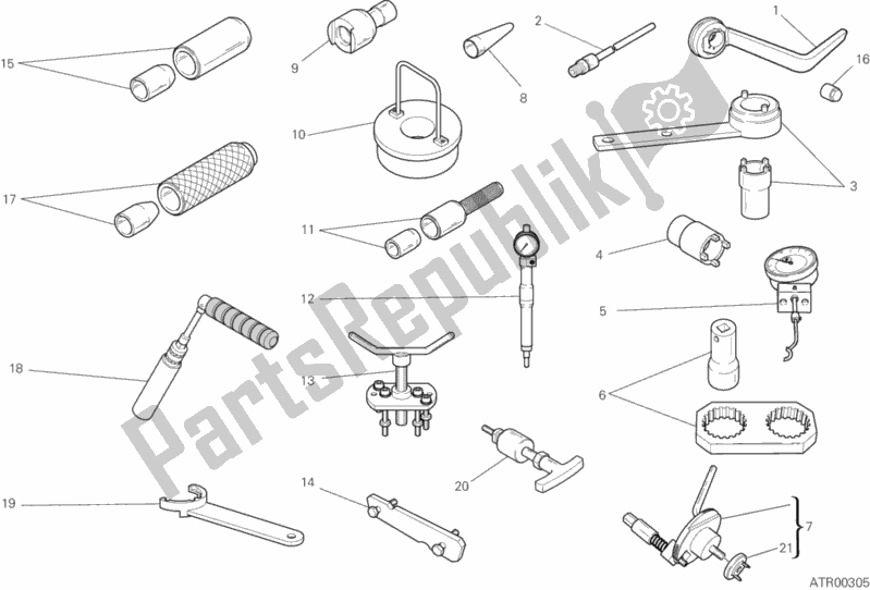 Alle onderdelen voor de 01a - Werkplaatsgereedschap van de Ducati Diavel Cromo USA 1200 2013
